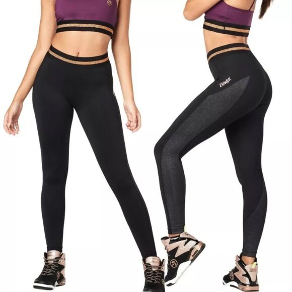 NWT Zumba All That Glitters Ankle Leggings - Picture 3 of 7